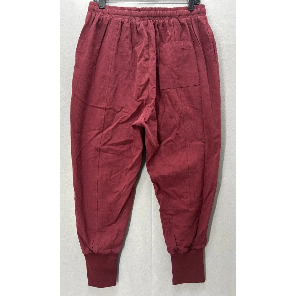 Kidoriman Harem Jogger Pant Burgundy Drop Crotch Mens Size 2XL Streetwear NEW